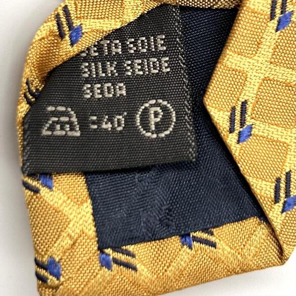 Ermenegildo Zegna Tie Mens Silk Made in Italy Geometric Pattern Classic Necktie - Picture 5 of 6